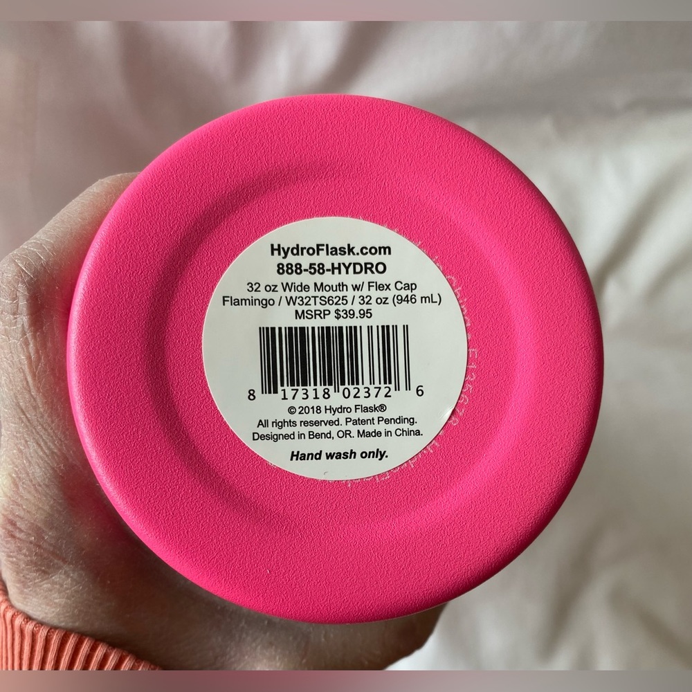 NWT Flamingo 32 oz Hydro Flask Wide Mouth water bottle - Picture 7 of 7